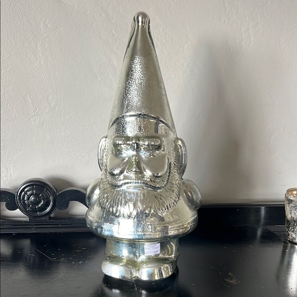 Pottery Barn Glass Santa Tree